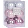 Set Weihnachtsschmuck Valongo 12 St., Rosa, D. 6 cm