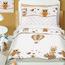 Bawełniana pościel dziecięca do łóżeczka Beata Sówka beżowy, 100 x 135 cm, 45 x 60 cm