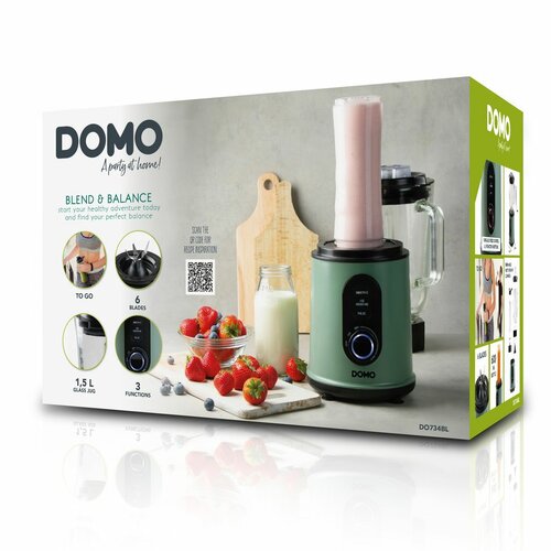 DOMO DO734BL stolný mixér 2v1 so smoothie
