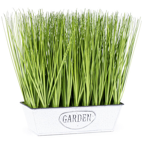 Cvetlični korit z umetno travo, 38 x 30 x 10 cm