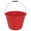 Műanyag vödör gyűrődéssel, 20 l, átmérő 38 xmagasság 28 cm , piros