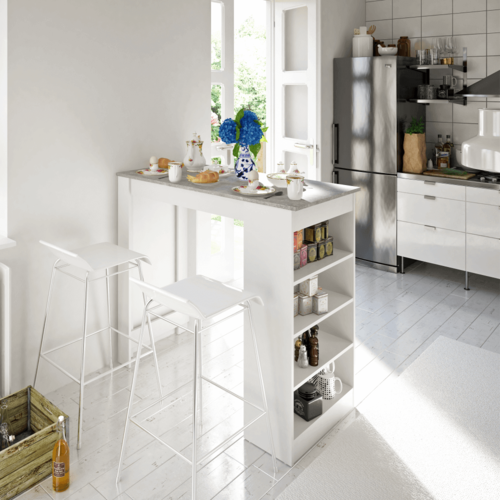 Barový stôl AUSTEN, sivý