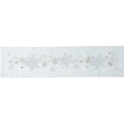 Sander Ubrus Christmas flake krémová, 50 x 140 cm