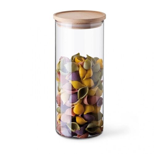 Simax 5142 üvegedény fa fedéllel, 1,4 l