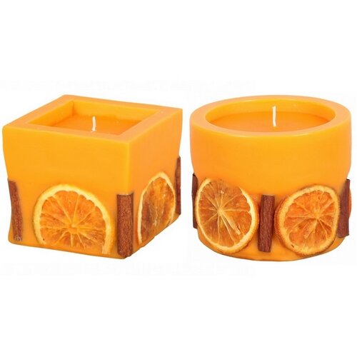 Świeczka dekoracyjna Jabłko i cynamon, kostka