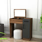 Kozmetický stolík Inci Light Walnut