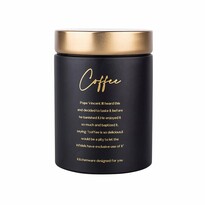 Doză Altom Coffee din tablă, cu capac, negru Doză Altom Coffee din tablă, cu capac, negru