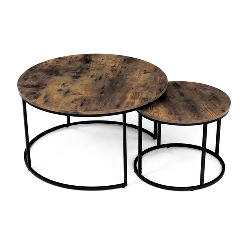 Zestaw stolików konferencyjnych, stare drewno, 2 szt.