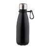 Altom Edelstahl Wasserflasche mit Karabiner 350 ml, schwarz