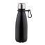 Altom Edelstahl Wasserflasche mit Karabiner 350 ml, schwarz