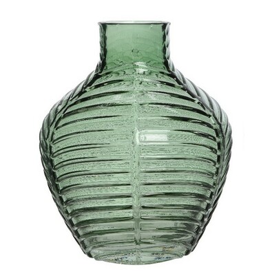 Sklenená váza Crystal zelená, 20 cm
