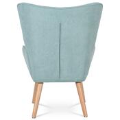Fotel BLUE2, türkiz, lábtartóval