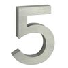 Aluminijska hišna številka 5, 3D brušena površina