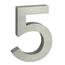 Aluminijska hišna številka 5, 3D brušena površina