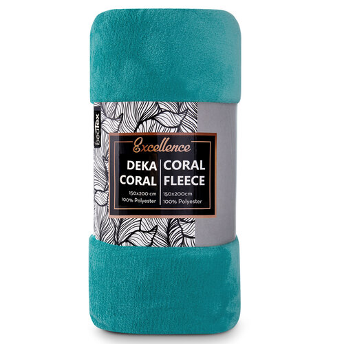 Carbotex odeja iz mikroplyša turkizna, 150 x 200 cm