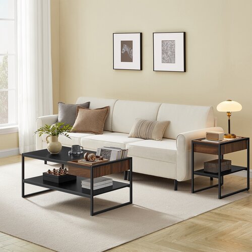 Beistelltisch E1082 BK, schwarz