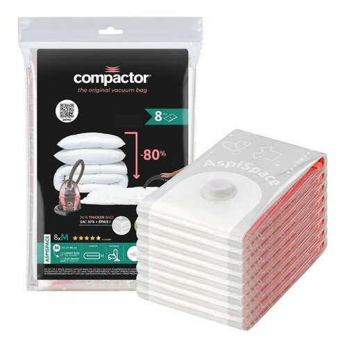 Compactor Set vákuových úložných vriec Aspispace M 6 ks, 70 l, 55 x 90 cm