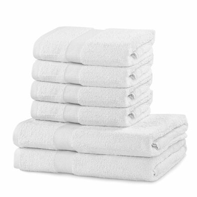 DecoKing Set of towels and bath towels Marinawhite, 6 pcs