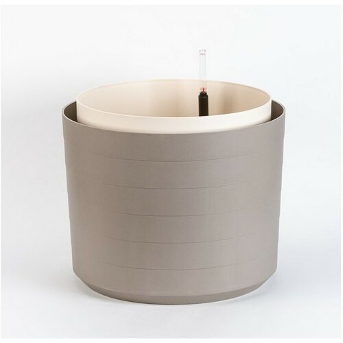Plastia Samozavlažovací velkoobjemový květináčBerberis 55, taupe + slonová kost