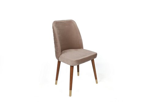 Esszimmerstuhl-Set Hugo Beige and Walnut, 4 Stück
