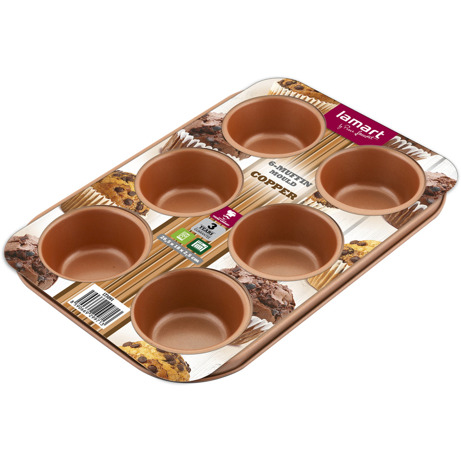 Lamart LT3091 Copper muffin fomra, 26,5 x 18 cm termék 2. képe
