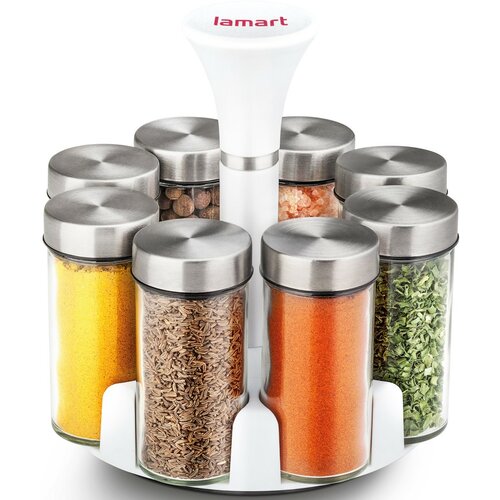 Lamart LT7017 zestaw pojemników do przypraw Erba, 8 szt.