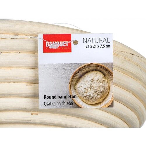 Banquet Gärkorb rund Natural D. 21 x H. 7,5 cm, vierblättriges Kleeblatt