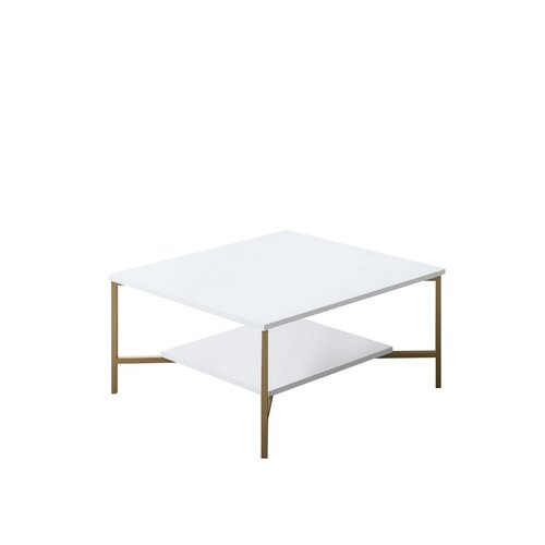 Couchtisch Gold Line White