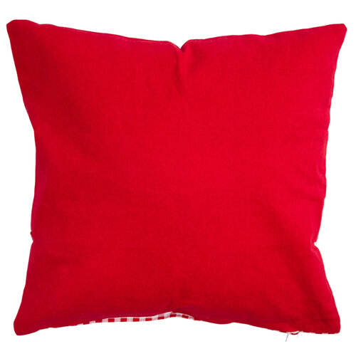 Poszewka na poduszkę Country kratka czerwony, 40 x 40 cm