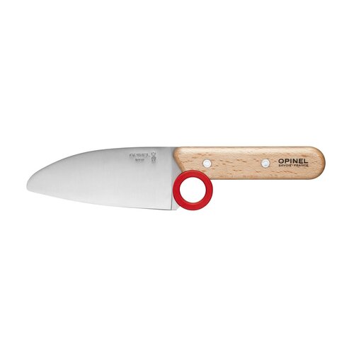 OPINEL Detský nôž a chránič prstov Le Petit Chef, červená