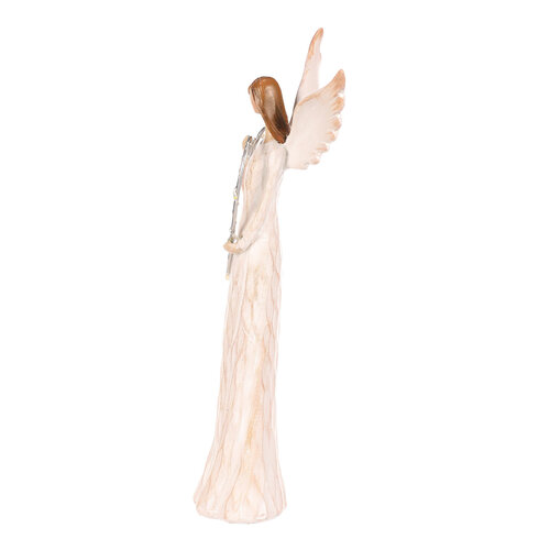 Božična dekoracija Angel z osvetljenim srcem,poliester, 24 cm