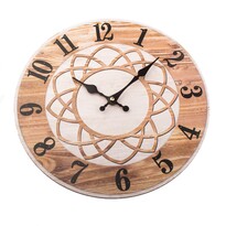 Zegar ścienny Mandala 34 cm, naturalny Zegar ścienny Mandala 34 cm, naturalny