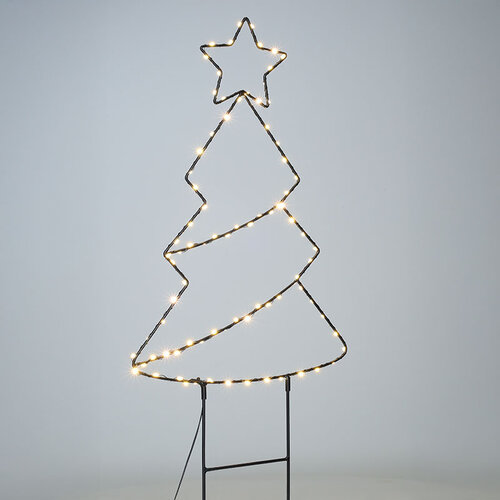 Solight LED venkovní dekorace vánoční stromeček, 85x LED, časovač, 68cm, 3x AA, 1v290