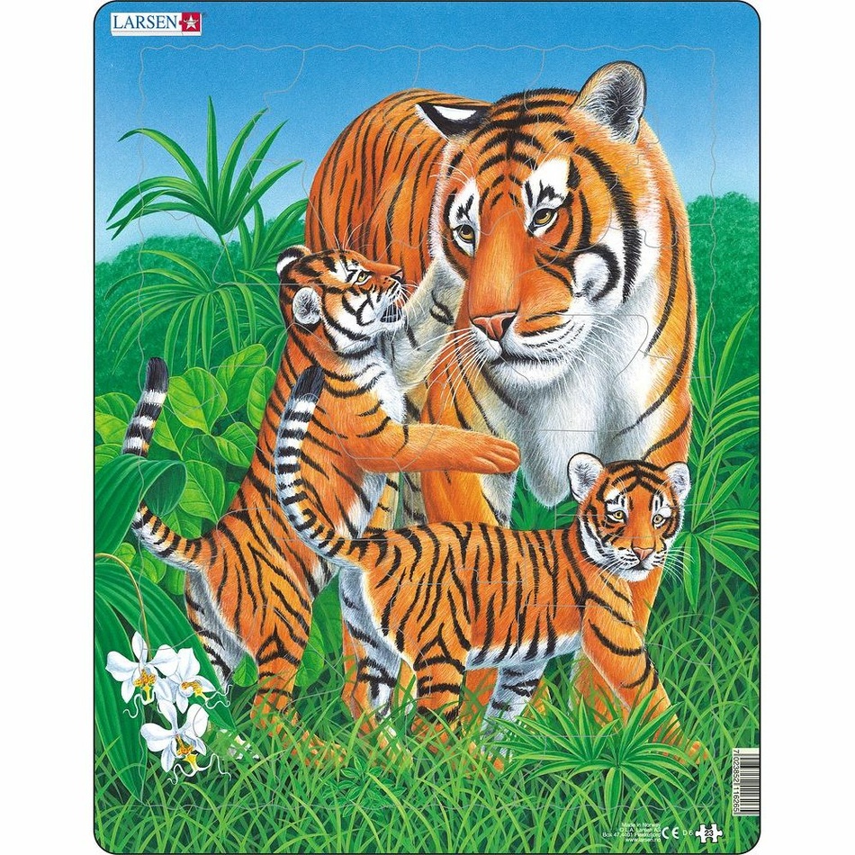 Larsen Puzzle Tigria rodinka, 23 dielikov