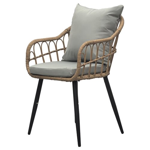 Autronic Scaun de gradina, metal, polyrattan,natural , AZ-F1406 NAT