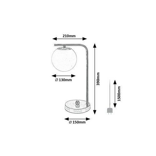 Rabalux 74203 Lampa stołowa LED Kiara, złoty