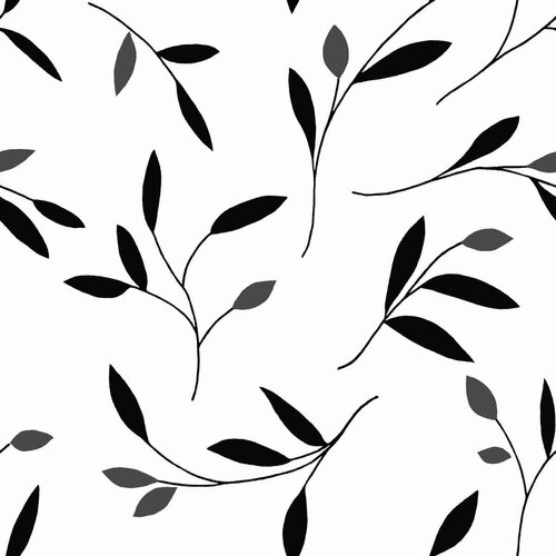 Závěs Leaf černá, 140 x 245 cm