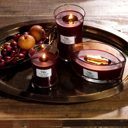 Woodwick Vonná svíčka loď Black Cherry, 453 g