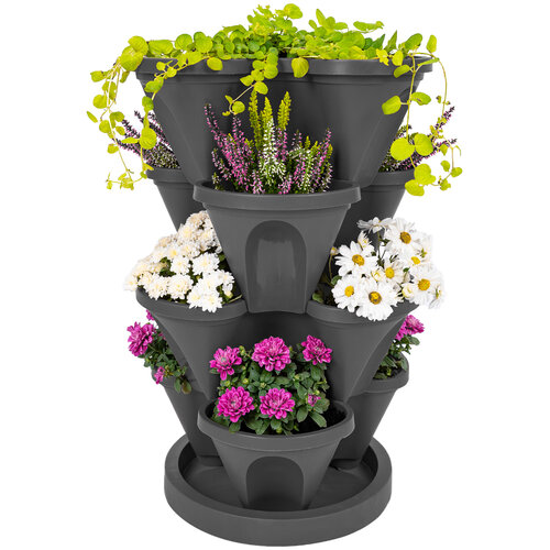 4Home Blumentopfkaskade 4-teilig, Anthrazit