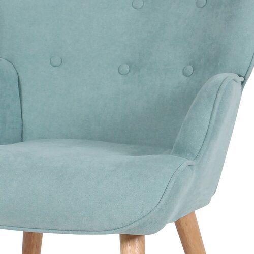 Ohrensessel mit Fußhocker BLUE2, Türkis