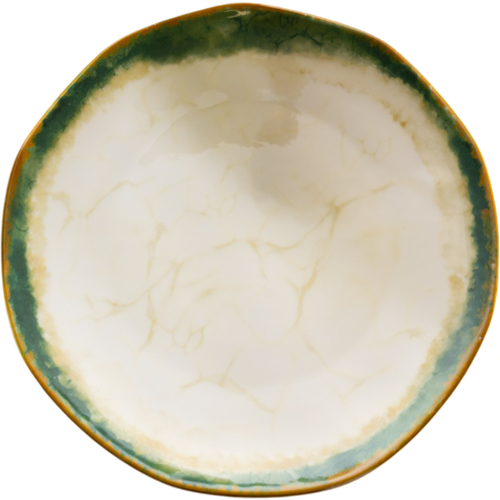 Set of 6 dessert plates and 1 serving plateEmerald