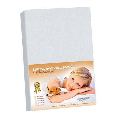 Bellatex Jersey prestieradlo s elastanom svetlosivá, 140 x 200 cm