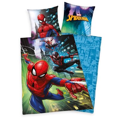 Lenjerie de pat Herding Spiderman, din bumbac, pentru copii, 140 x 200 cm, 70 x 90 cm