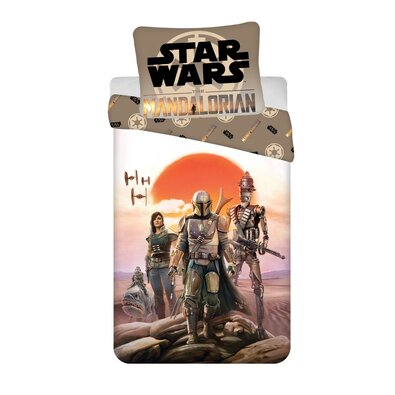 Pościel bawełniana Star Wars Mandalorian, 140 x 200 cm, 70 x 90 cm