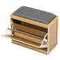 Autronic DR-N1014 GREY2 Schuhbank mit Sitzkissen, 60 x 51 x 29 cm