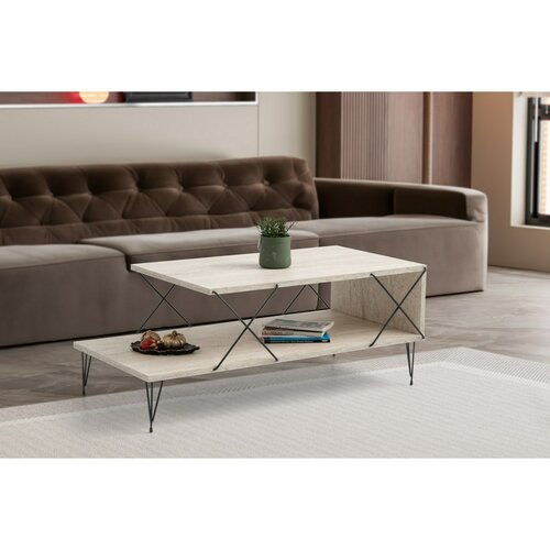 Couchtisch Loire Travertine and Black