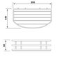 AQUALINE 37004 Chrom line Drahtablage einzeln, silber
