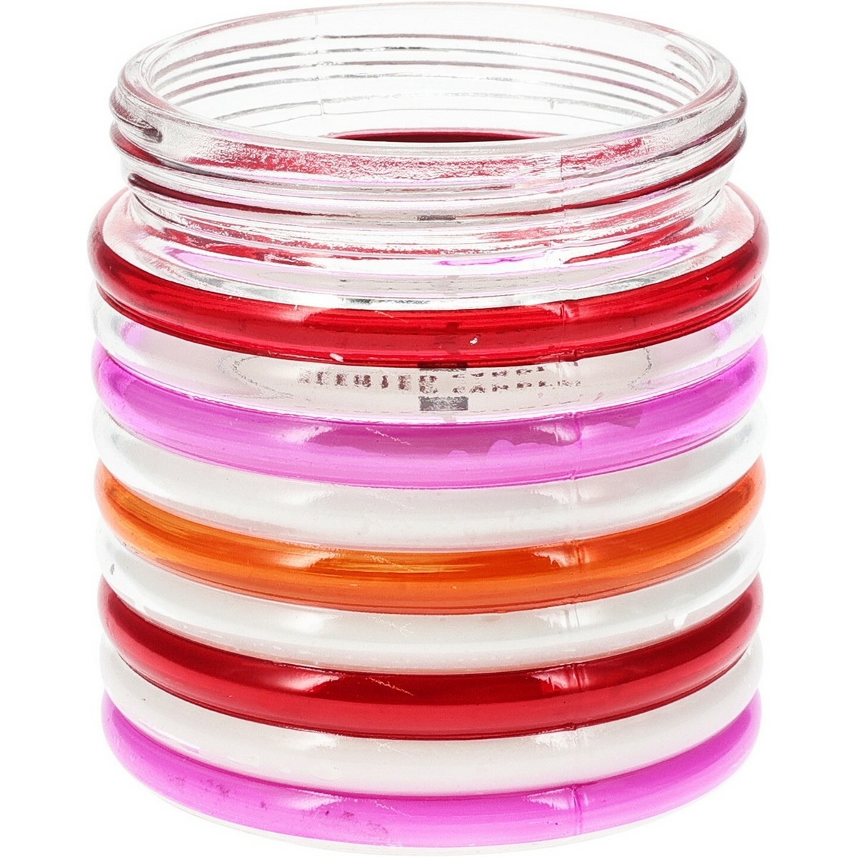 Lumânare repelentă Citronella Stripes, 780 g, 11 xîn 12 cm, roșu