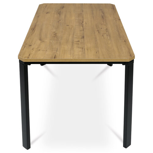 Industriálny jedálenský stôl so skosenými hranami, 140 x 80 x 76 cm