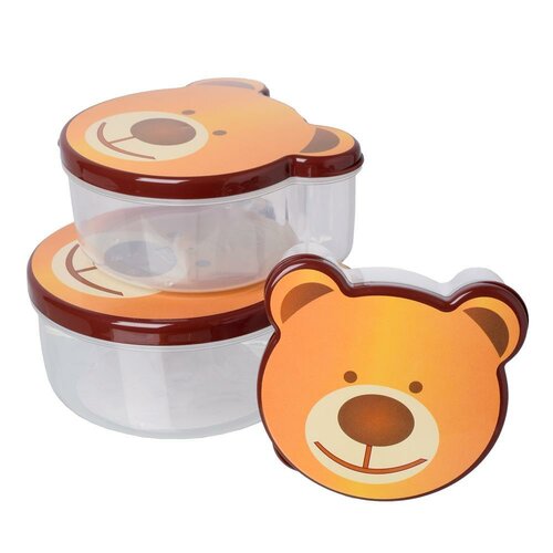 Cutie gustări pentru copii Bear 4 buc , 200 ml, 300 ml, 500 ml și 750 ml